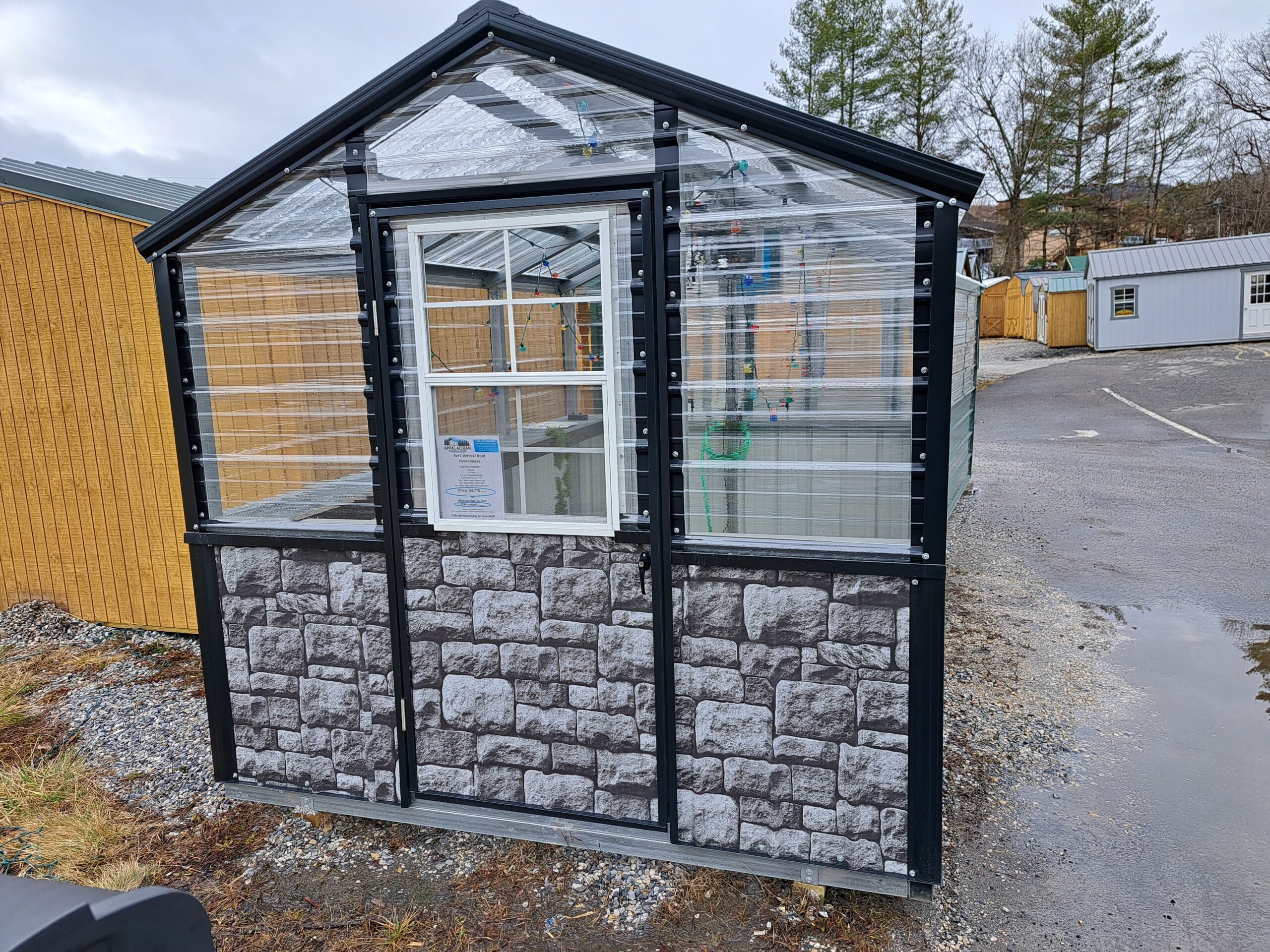 Vertical Roof Greenhouse Rock Wall